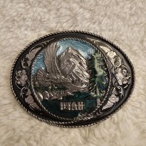 Vintage Enamled "Utah" Siskiyou Belt Buckle